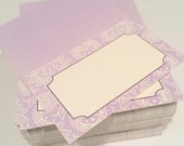 Purple Floral Folding Placecards set of 128