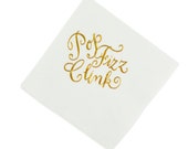 Pop Fizz Clink Napkins - White - Set of 25