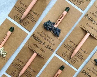 Sustainable Seed Pencil Wedding Favors, Plantable Pencils For Wedding, Environmentally Friendly  Seed Pencil Wedding Favors, Wedding Gifts