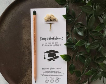Personalized Graduation Seed Pencils: Class of 2026 Favors
