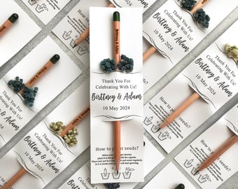 Recuerdos de boda personalizados con forma de lápiz de semillas: regalos ecológicos de agradecimiento