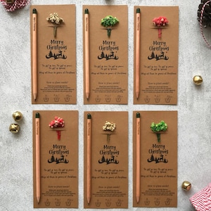 Bulk Christmas Gifts, Happy Holidays Eco Friendly Gift Ideas, Xmas Seed Pencil Gifts, Engraved Seed Pencil Favors For Merry Christmas Party