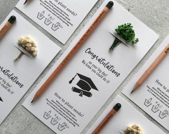 Personalized Graduation Seed Pencil Favors: High School, College, Masters
