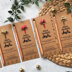 Christmas Pencil Favors: Plantable Seed Pencils For Xmas Party