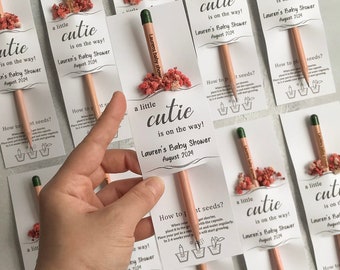 Seed Pencils: Recyclable Baby Shower Favors