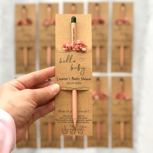 Bedankjes babyshower: gepersonaliseerde potloden - Baby in Bloom