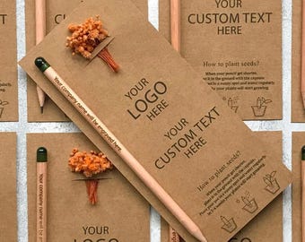 Personalized Pencil Favors For Clients, Promotional Seed Pencils For Business Customer, Costumer Pencil Gift, Company Event Favors For Guest