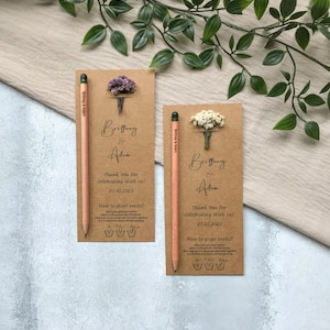 Personalized Wedding Pencil Thank You Favors, Plantable Pencil Favor For Wedding Guest, Custom Eco Friendly Favors For Wedding, Wedding Gift