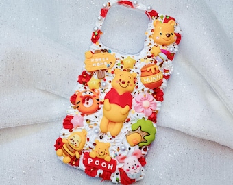 Disney Winnie the Pooh Phone Case Hunny Any Device Cute Decora Custom Decoden Case Samsung iPhone Xiaomi OnePlus LG
