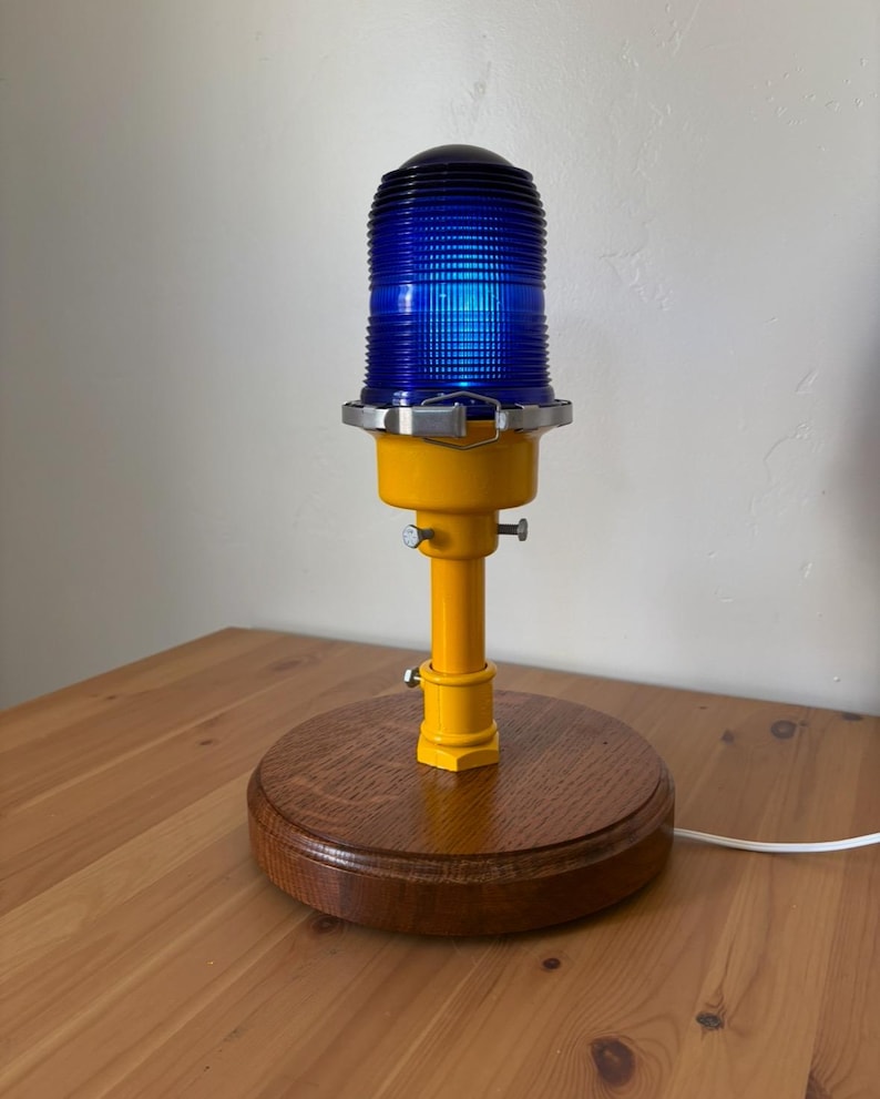 Authentic Runway Light Desk Lamp | Aviation Desk Lamp | Vintage Restored Runway Light Desk Lamp | Aviation Gift | Pilot Gift | Airport image 3
