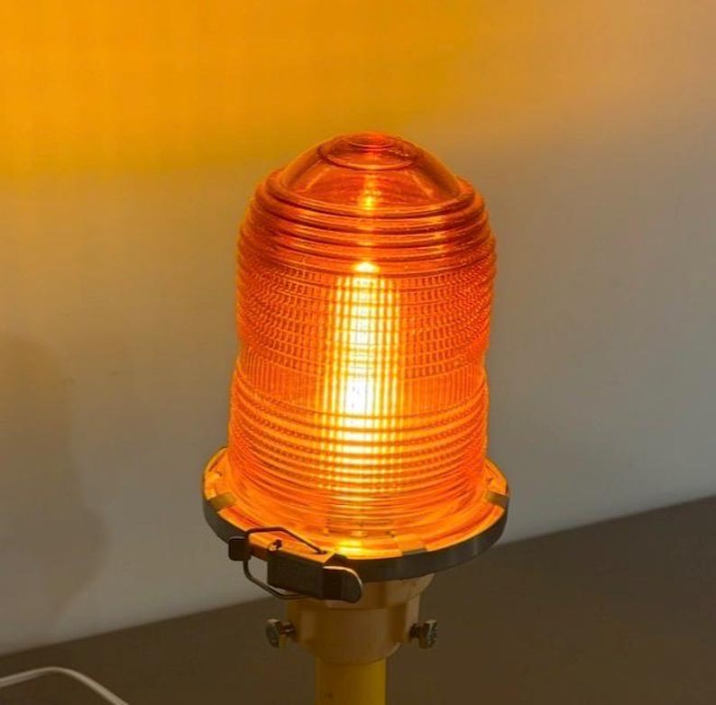 Authentic Runway Light Desk Lamp | Aviation Desk Lamp | Vintage Restored Runway Light Desk Lamp | Aviation Gift | Pilot Gift | Airport image 9