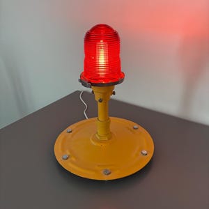 Authentic Runway Light Desk Lamp with Metal Base | Aviation Desk Lamp | Vintage Restored Runway Light Desk Lamp | Aviation Gift | Pilot Gift image 4