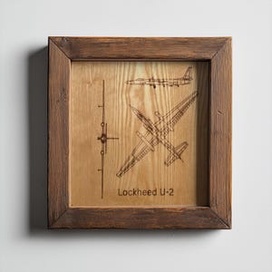 U-2 | Personalisierte Pilot Plakette | Luftfahrt Geschenke für Piloten | Airport Wall Art