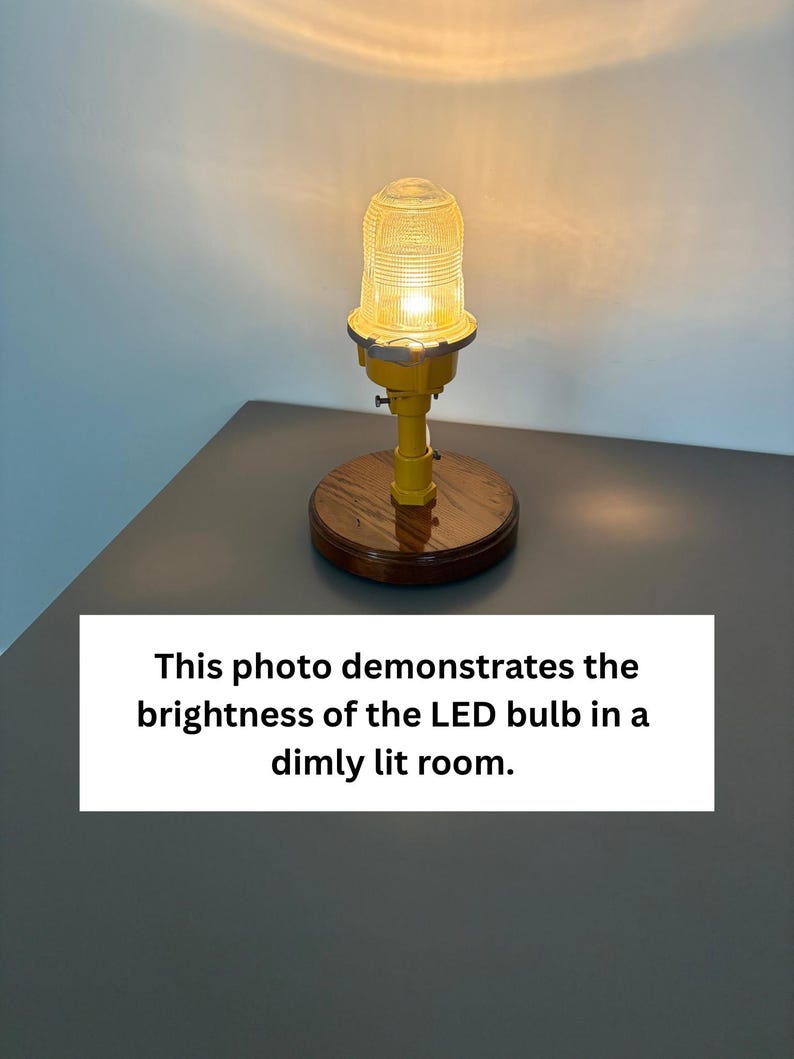 Authentic Runway Light Desk Lamp | Aviation Desk Lamp | Vintage Restored Runway Light Desk Lamp | Aviation Gift | Pilot Gift | Airport image 6
