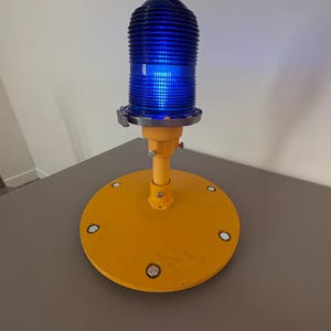 Authentic Runway Light Desk Lamp with Metal Base | Aviation Desk Lamp | Vintage Restored Runway Light Desk Lamp | Aviation Gift | Pilot Gift image 3