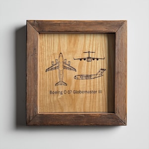 C-17 Globemaster | Personalized Pilot Plaque | Aviation Gifts for Pilots | Airport Wall Art