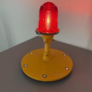 Authentic Runway Light Desk Lamp with Metal Base | Aviation Desk Lamp | Vintage Restored Runway Light Desk Lamp | Aviation Gift | Pilot Gift image 5