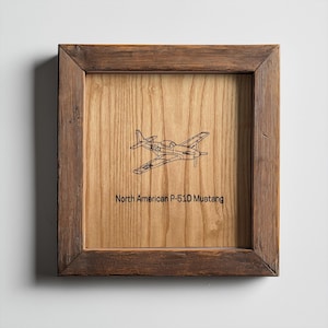 P-51Mustang | Personalisierte Pilot Plakette | Luftfahrt Geschenke für Piloten | Airport Wall Art