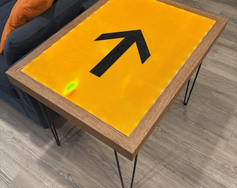 Authentic Runway/Taxiway Sign End Table