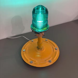 Authentic Runway Light Desk Lamp with Metal Base | Aviation Desk Lamp | Vintage Restored Runway Light Desk Lamp | Aviation Gift | Pilot Gift image 11