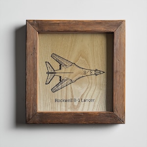 Rockwell B-1 Lancer | Personalisierte Pilot Plakette | Luftfahrt Geschenke für Piloten | Airport Wall Art