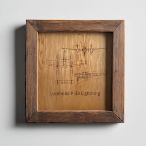 P-38 Lightning | Personalized Pilot Plaque | Aviation Gifts for Pilots | Airport Wall Art