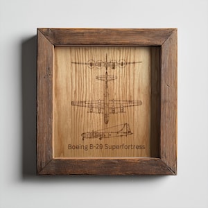 B-29 Superfortress | Personalisierte Pilot Plakette | Luftfahrt Geschenke für Piloten | Airport Wall Art