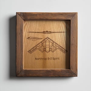 B-2 Geist | Personalisierte Pilot Plakette | Luftfahrt Geschenke für Piloten | Airport Wall Art