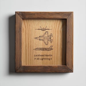 F-35 Blitz | Personalisierte Pilot Plakette | Luftfahrt Geschenke für Piloten | Airport Wall Art