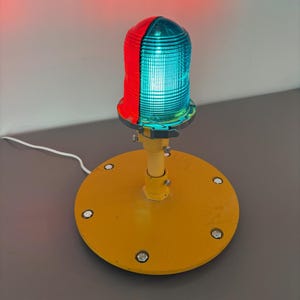 Authentic Runway Light Desk Lamp with Metal Base | Aviation Desk Lamp | Vintage Restored Runway Light Desk Lamp | Aviation Gift | Pilot Gift image 6