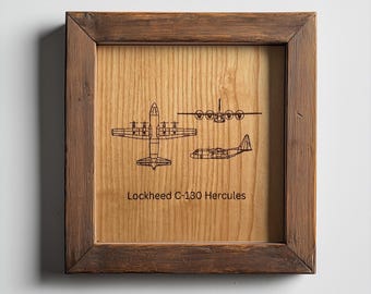 C-130 Hercules | Personalized Pilot Plaque | Aviation Gifts for Pilots | Airport Wall Art
