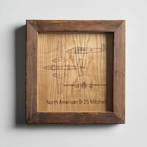 B-25 Mitchell | Personalized Pilot Plaque | Aviation Gifts for Pilots | Airport Wall Art