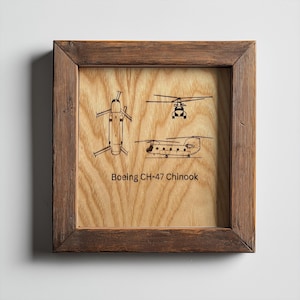 CH-47 Chinook| Personalisierte Pilot Plakette | Luftfahrt Geschenke für Piloten | Airport Wall Art