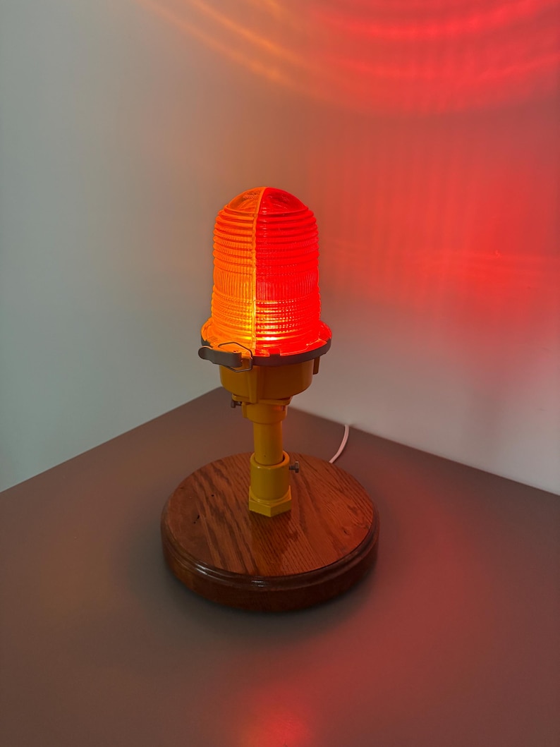 Authentic Runway Light Desk Lamp | Aviation Desk Lamp | Vintage Restored Runway Light Desk Lamp | Aviation Gift | Pilot Gift | Airport image 4