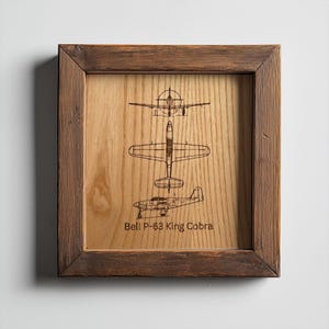P-63 Königskobra | Personalisierte Pilot Plakette | Luftfahrt Geschenke für Piloten | Airport Wall Art