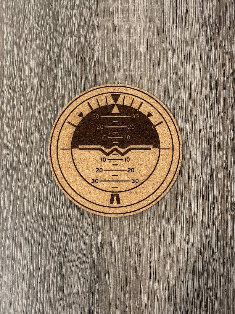 Photo inspiration: Gallery Detail: Engraved Cork Coasters Aviation Instrument Cluster 6 Pack