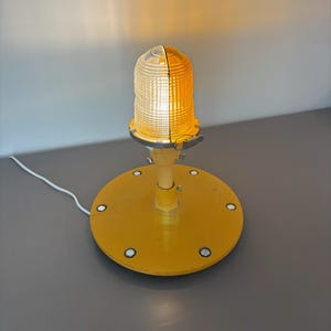 Authentic Runway Light Desk Lamp with Metal Base | Aviation Desk Lamp | Vintage Restored Runway Light Desk Lamp | Aviation Gift | Pilot Gift image 8
