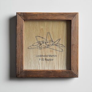 F-22 Raptor | Personalisierte Pilot Plakette | Luftfahrt Geschenke für Piloten | Airport Wall Art