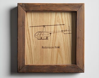 Robinson R44 | Personalized Pilot Plaque | Aviation Gifts for Pilots | Airport Wall Art