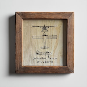 DKW-2 Biber | Benutzerdefinierte Holz Flugzeug Diagramm | Personalisierte Pilot Plakette | Luftfahrt Geschenke für Piloten | Airport Wall Art