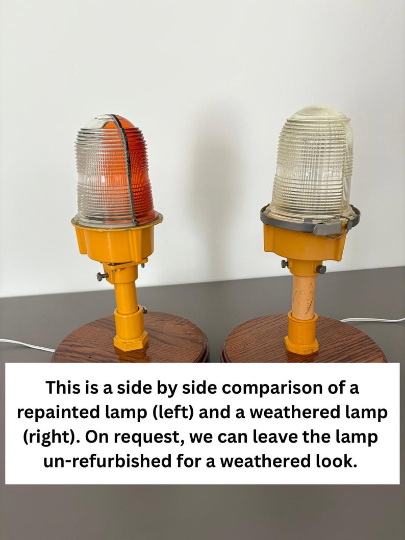Authentic Runway Light Desk Lamp | Aviation Desk Lamp | Vintage Restored Runway Light Desk Lamp | Aviation Gift | Pilot Gift | Airport image 7