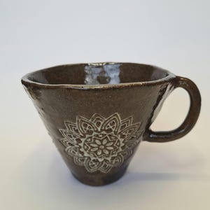Hand-thrown large mug, 220 ml, ceramic mug, stoneware, handmade, pottery
