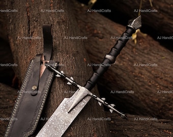 Nazgûl Sword Replica Ringwraith Medieval Fantasy Blade Collectible Dark Rider Display Sword Cosplay Christmas Gift