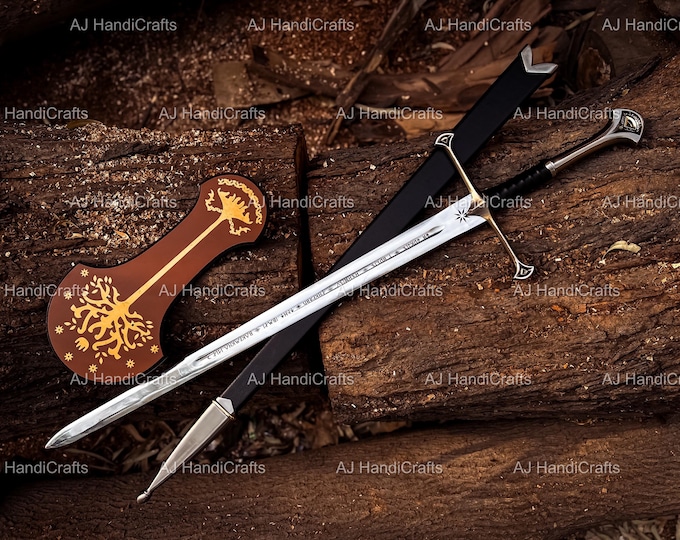 Handmade Legendary Steel Unlicensed Original Replica Sword of King Elessar's Reforged Medieval Fantasy Sword Christmas Gift For Him