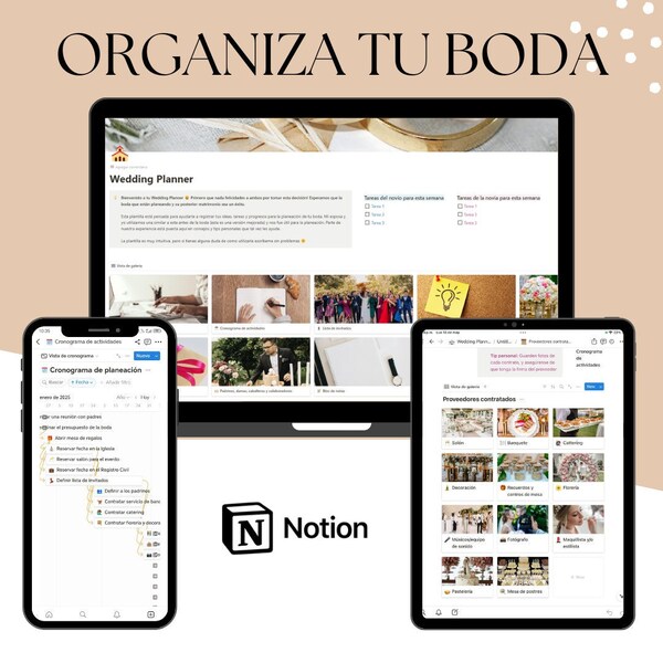 Spanish Wedding Planner Template Etsy