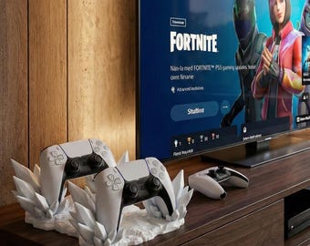 Soporte para mando de cristal de hielo congelado para PS5, base Glaciar, soporte para configuración de juegos, regalo para gamers