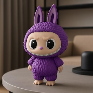 Labubu Inspired 3D Printed Figurine - Cute Collectible Toy - Trendy Gift for Labubu Lovers - Personalized - Custom Colors Available