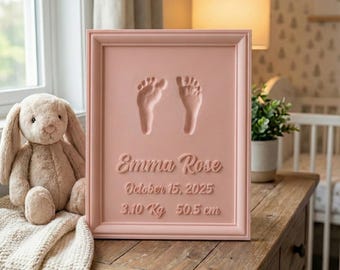 Arte de huellas de bebé en 3D: decoración personalizada para la habitación de un recién nacido