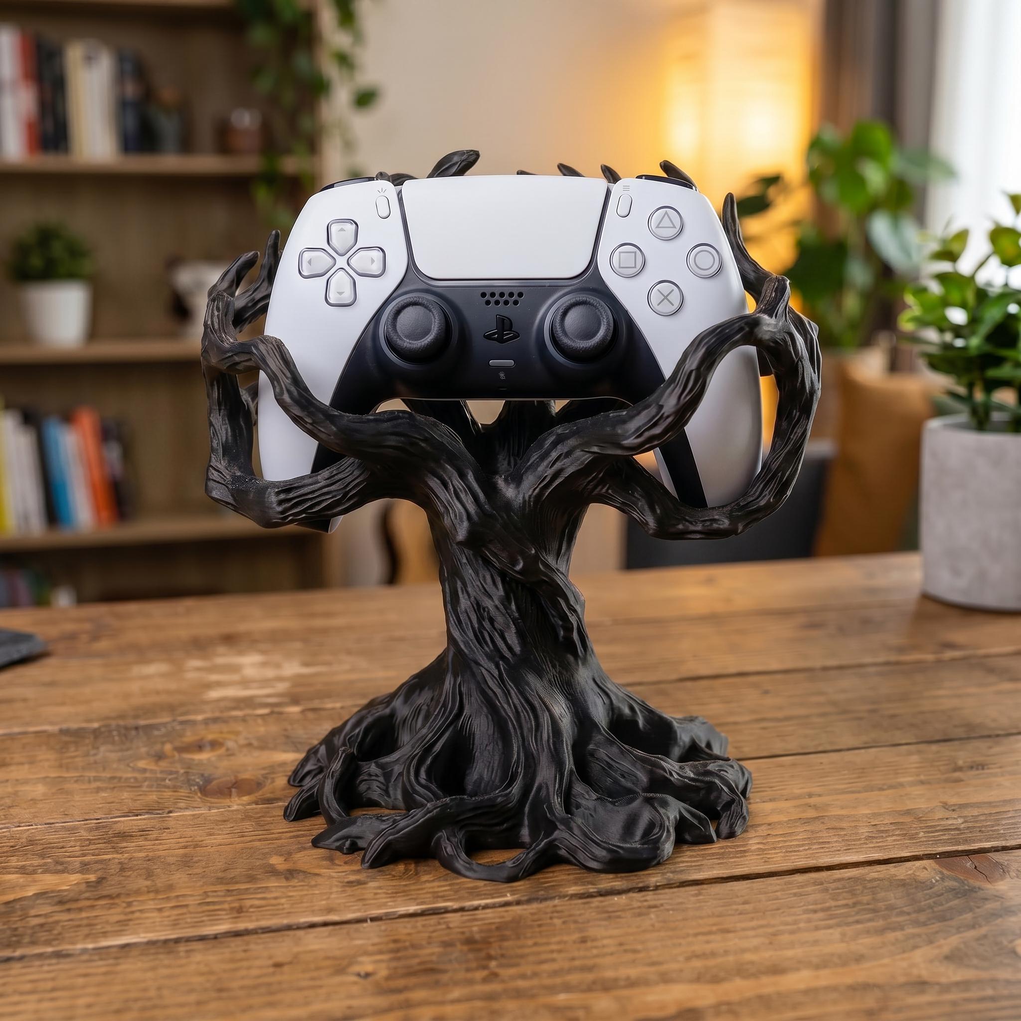 Fantasy Tree Root Controller Stand for PS5, Organic Gaming Holder