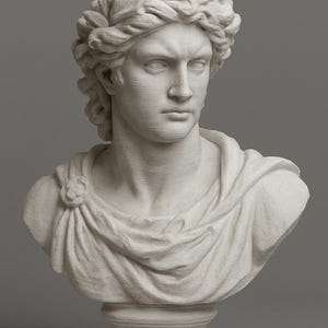 3D Printed Greek Mythology Bust: Modern Home Decor Art